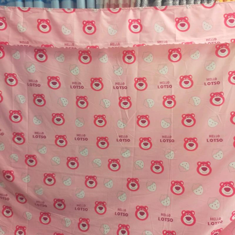 Rèm rido hoạt tiết gấu thỏ đáng iu , rèm treo sổ , treo gác lửng , treo ban công , treo cửa đi . Trang trí nhà cửa phòng trọ . Cửa sổ Vải