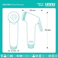 Gambar UNNU Stop Kran - AVSS01 1/2" + Toilet Shower - TS01WH White (SET) dari UNNU.official Kab. Gresik 4 Tokopedia