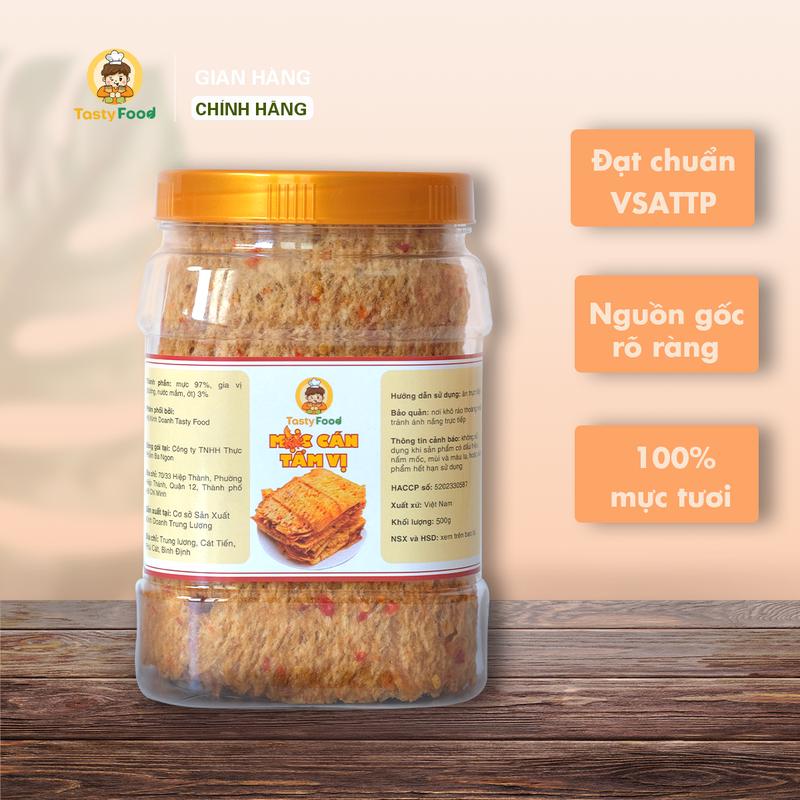Mực Cán Tẩm Cay Cô Ba Tasty - Hũ  500g/1kg - SP012 3