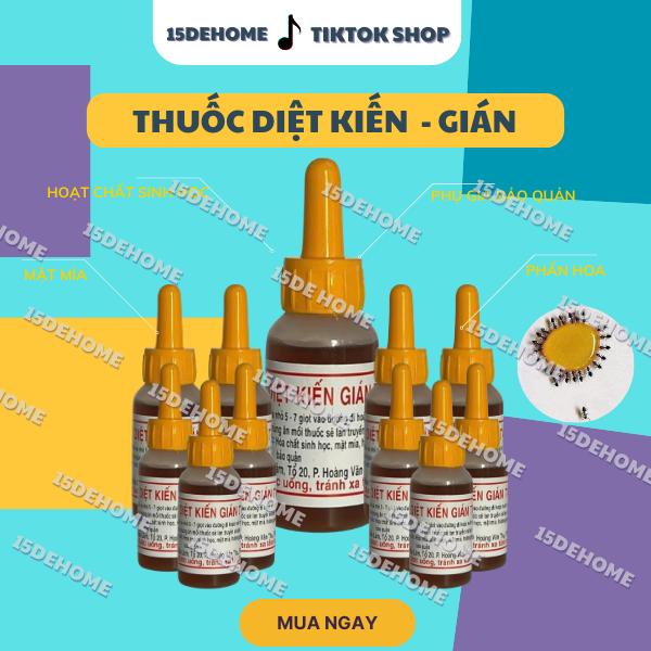 Combo 10 Lọ Thuốc Diệt Kiến Gián Sinh Học Thân Thiện Môi Trường