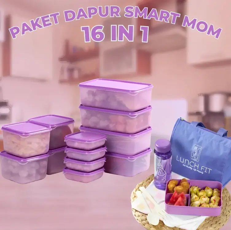CPMxINDAH PUTRI Paket Wadah Dapur Smart Mom 16 in 1 Best Selling