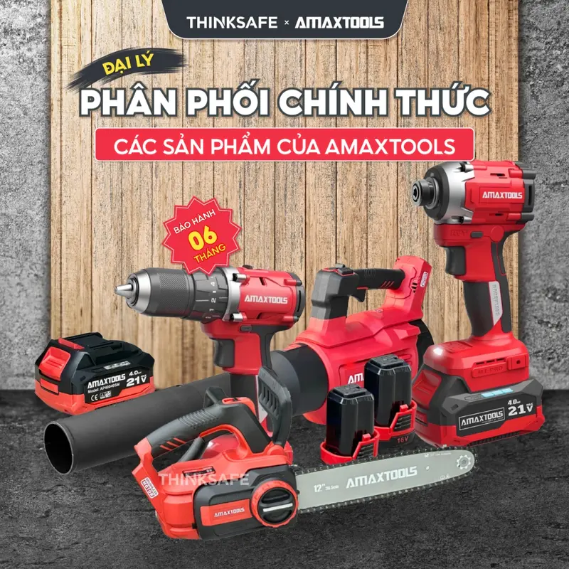 Máy bắn vít pin 21V Amaxtools AV28014SM đầu 1/4 inch, momen xoắn 280Nm Máy siết vít, vặn vít không chổi than - Thinksafe 7