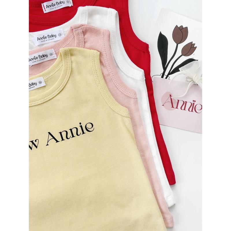 Áo ba lỗ bé gái size đại Anniebaby áo thun sát nách mùa hè cho bé gái từ 13 đến 46kg Quần áo trẻ em AO24024 Cotton 5