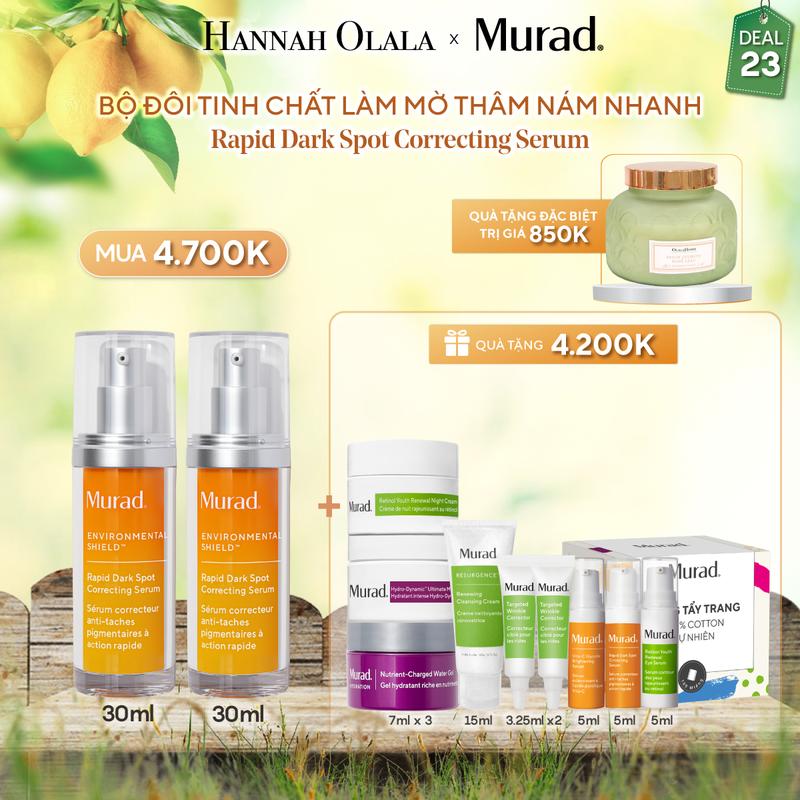 MURAD BỘ ĐÔI TINH CHẤT LÀM MỜ THÂM NÁM - Murad Rapid Dark Spot Correcting Serum 30ml - QUÀ TẶNG TRỊ GIÁ 4.350.000đ