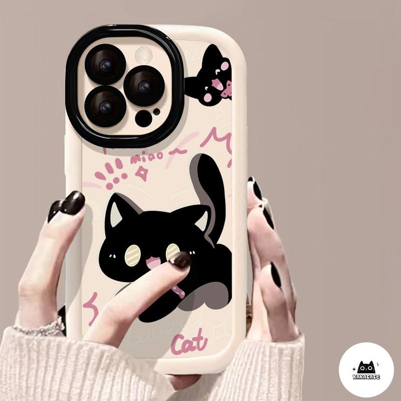 Ốp Điện Thoại Vivo Y100 Y28 Y03 Y18 V30 V25 Y17s Y15s Y38 Y20 Y02 Y16 Y11 Y17 Y22 Y27 Y91 Y91C Con mèo dễ thương sợ hãi