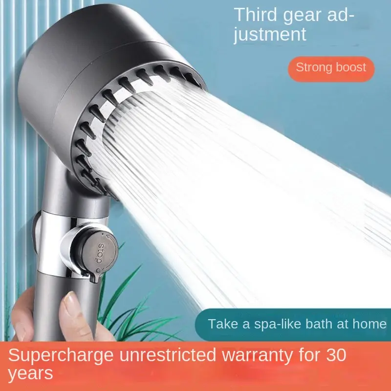 Super-powerful bathroom shower head with filtration function, handheld shower head set
