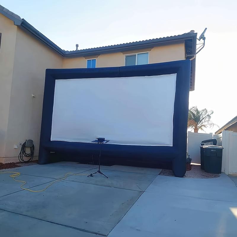 Inflatable Projector Screen Pool 24ft Inflatable Projector Screen - Portable Blow-Up With Blower, Tie ...