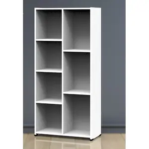 RAK SERBAGUNA / RAK BUKU 7 SUSUN PUTIH KAYU Furniture