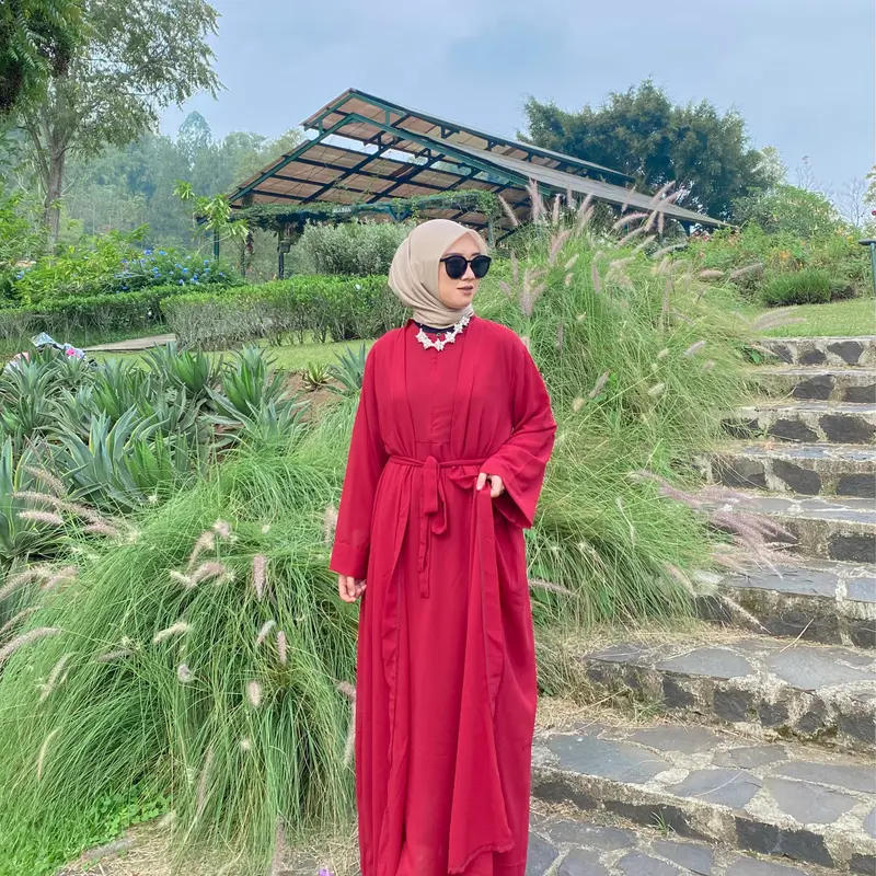 NEW PRODUCT - Fayya Abaya Set Muslim  Outer // Dress Abaya Set Outer Jumbo Terbaru 2023 // Abaya Kekinian  // Bisa COD Ke Seluruh Indonesia ceruty gamis zipper Syari 7