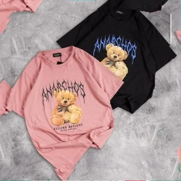BAJU OVERSIZE ISI 4 PCS ATASAN KAOS PRIA DAN WANITA BONUS EMAS MGA ISR Oversize Panjang T-Shirt Distro Cewek Katun Santai Crew Neck V-Neck Slim-fitting
