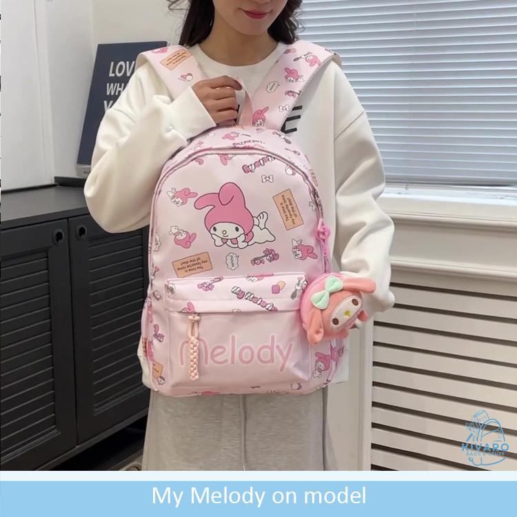 Tas Ransel Sanrio Besar SD SMP SMA Kuromi Pochacco Melody & Hello Kitty | CL08 Kivaro Anak Motif Fashion 5
