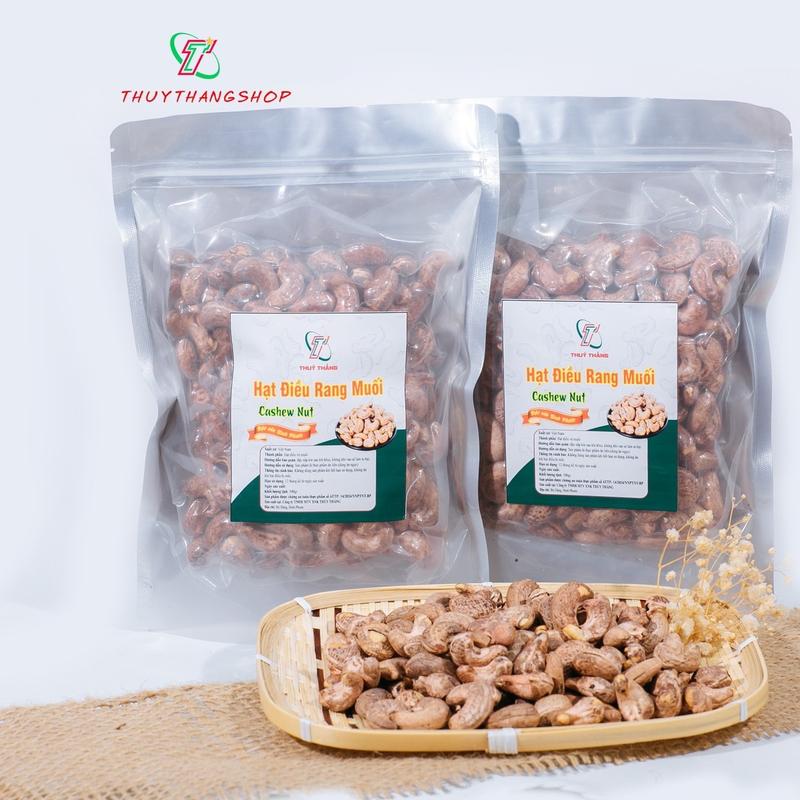  Hạt Điều Rang Muối Bình Phước Thuỷ Thắng Loại 1 Túi Zip  1kg  - Zime Hạt Lớn - Nuts  sản phẩm công bố chất lượng có xuất hoá đơn 