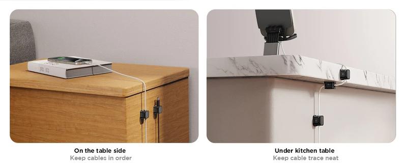 Product Introduction of คลิปหนีบสายแม่เหล็ก ที่ยึดสายไฟแบบปรับได้ เรียบและราบรื่น ใต้โต๊ะ ที่เก็บสายไฟ ที่เก็บสายไฟ ที่เก็บสายไฟ มีให้เลือกใน 1/6 ชิ้น 18