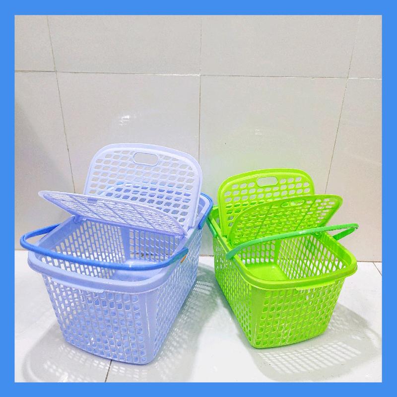 Giỏ nắp đựng đồ đi sinh-Đưng đồ đa năng nhựa Duy Tân Rổ