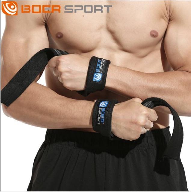 Dây kéo lưng Lifting Straps Hỗ trợ tập Gym Deadlift Kéo Tạ lên Xà Quấn Cổ Tay Sport Tập Thể Dục Nam