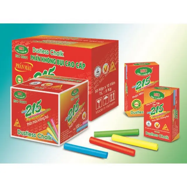 Phấn Mic viết bảng không bụi, phấn trắng phấn màu viết bảng 3