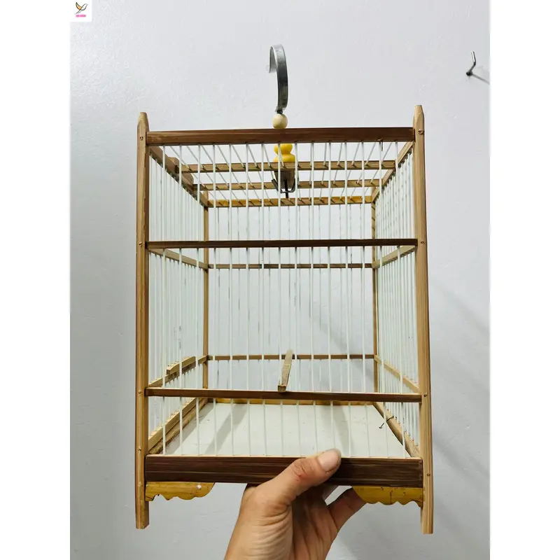 Khung lồng khuyên nan cáp quang,Khung lồng chim hút mật, chim khuyên tự ráp kèm móc, Lồng chim khuyên, hút mật 3