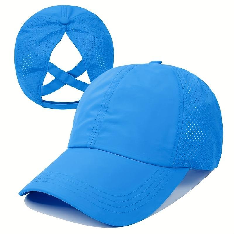 1X Summer Quick-Dry Men'S Ponytail Baseball Cap, Sun Protection Hat, Women'S Sports Cap, Camping Hat 4