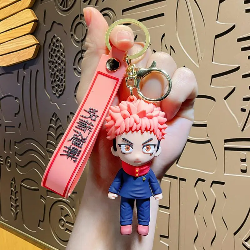 Gantungan Kunci Jujutsu Kaisen Gojo Itadori Megumi Gantungan Kunci Motor Mobil Tas Keychain 7