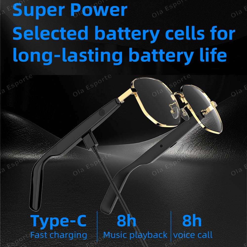 Smart Anti blue light Glasses Bluetooth Earphones Intelligent Calls Music Sound Quality Voice Assistant Long Battery Glasses New - Image 5