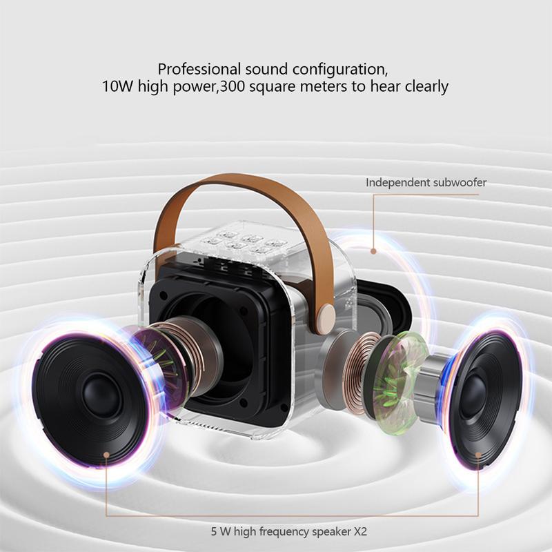 Product Introduction of (KÈM SẴN 2 MÍC ) Bộ Loa Bluetooth Karaoke Mini K12 Kèm 2 Mic Không Dây Công Suất 10W Thiết Kế Đèn Lồng Thời Trang Tiện Lợi mang Theo 28