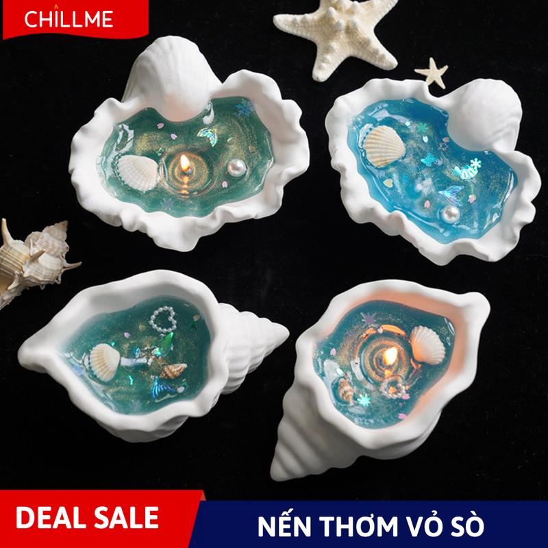 Nến thơm tealight mini hình vỏ sò handmade quà tặng sinh nhật cho nữ người yêu bạn bè dễ thương