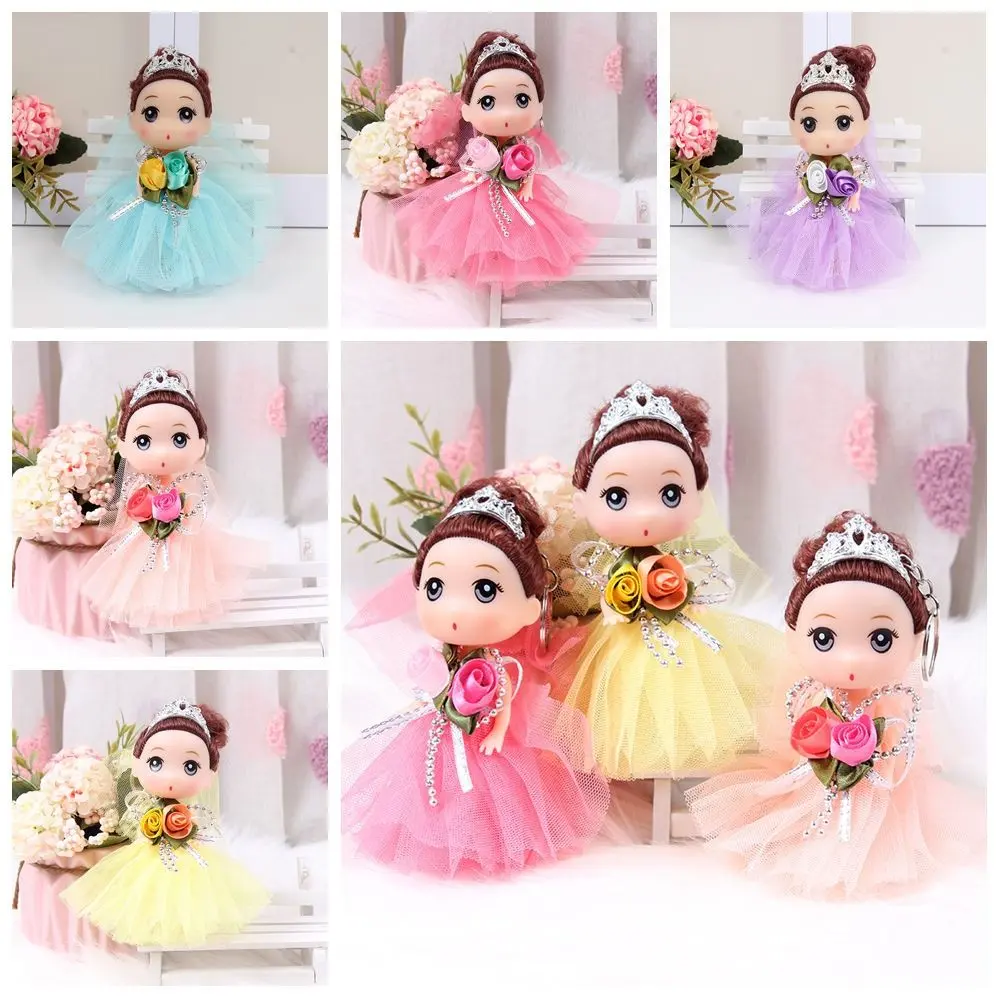 Interesting 12 Cm Big Eyes Princess BJD Doll Movable Korean Makeup Look 12cm Bjd Doll Sweet DIY Wedding Dress Mini Girl Toy Play House