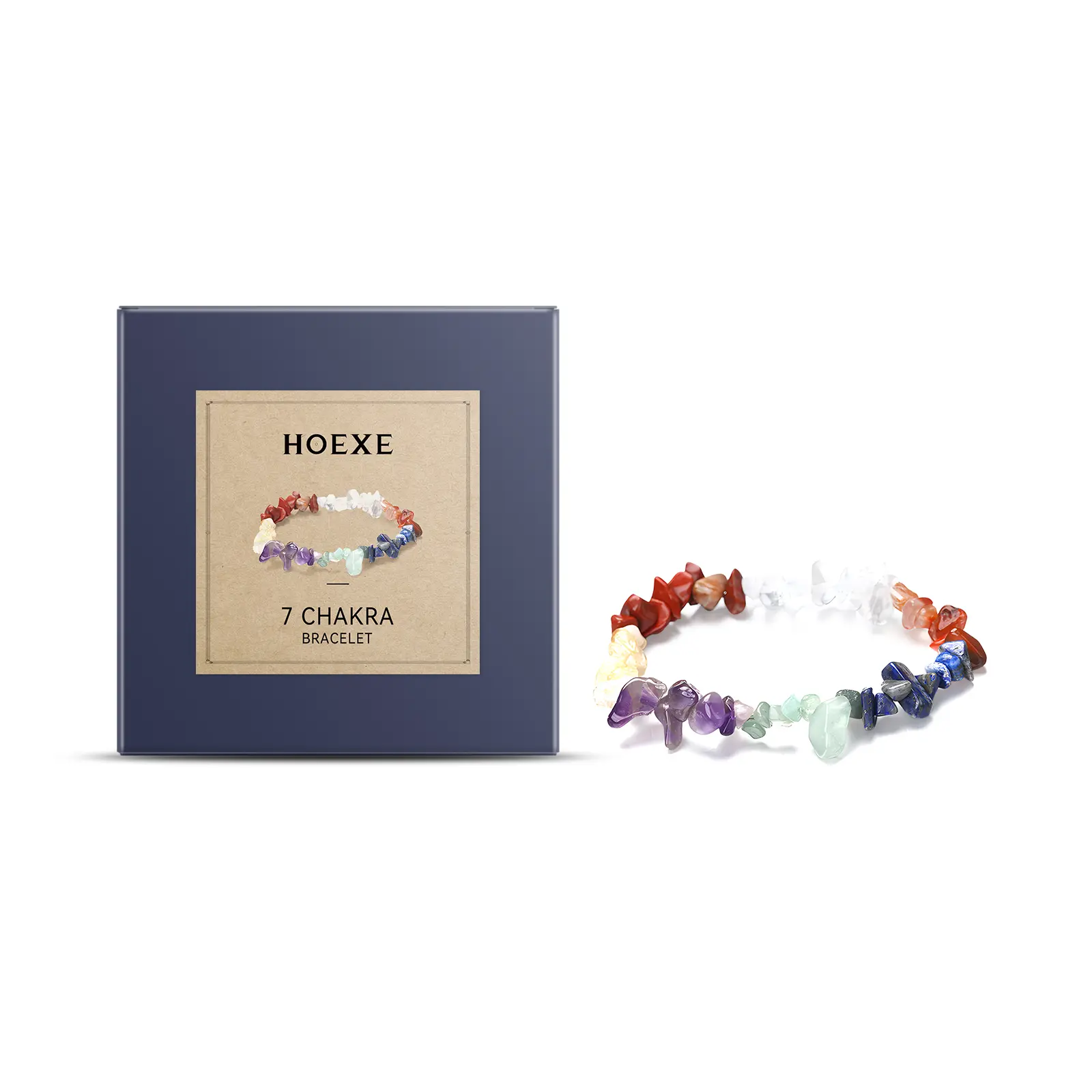 Colorful Bracelet Seven Colors Simple Jewelry Stone Beads Yoga Beaded Bracelet
