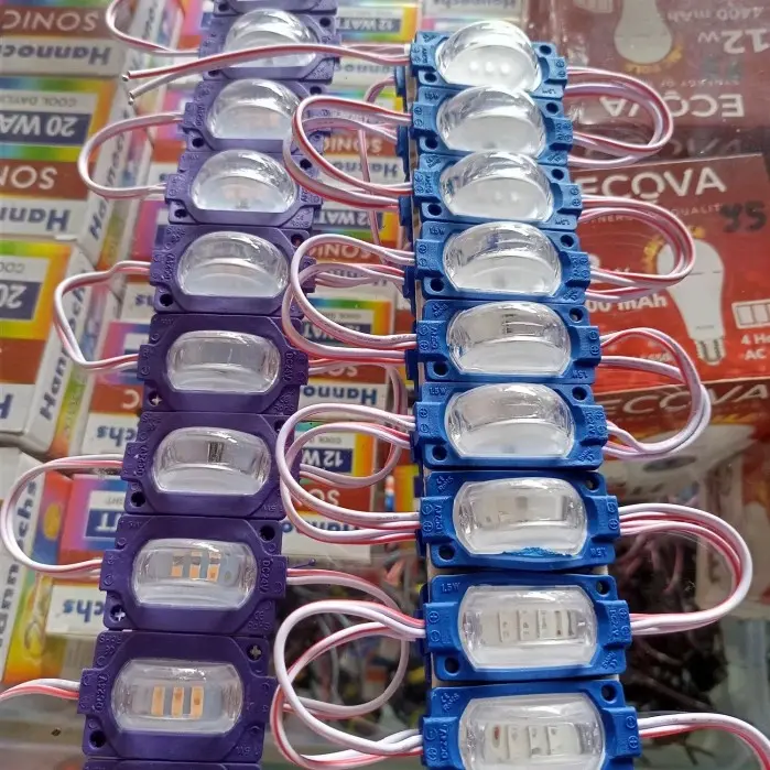 5 pcs Led cristal 12v mata satu super terang Lampu