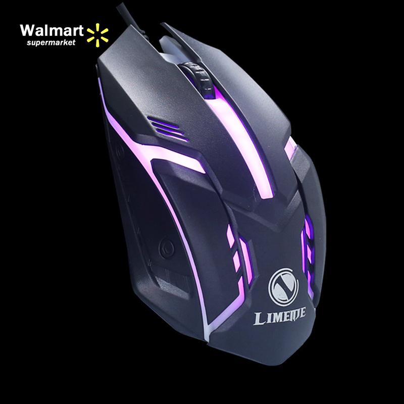 Product Introduction of 【Walmart】Cool USB Wired Gaming Mouse with Led Backlight High Configuration for PC Computer Laptop Mice Large World Map Mouse Mat 12