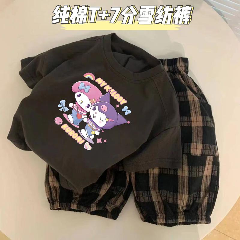 Bộ Đồ Hai Mảnh Cho Bé Trai, Chất Liệu Cotton Nguyên Chất, Trang Phục Mùa Hè Cho Trẻ Em, Áo Thun ngắn Tay Quần Kẻ Sọc, Phong Cách Thường Ngày Và Sành Điệu, Hàng Mới Về Năm 2024 7