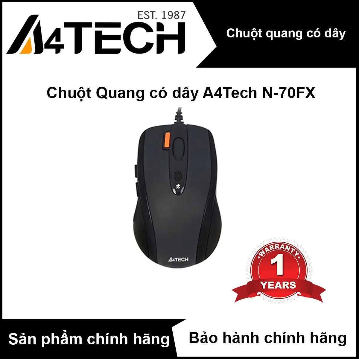 Chuột máy tính có dây Vtrack A4Tech N-70FX - Hàng chính hãng