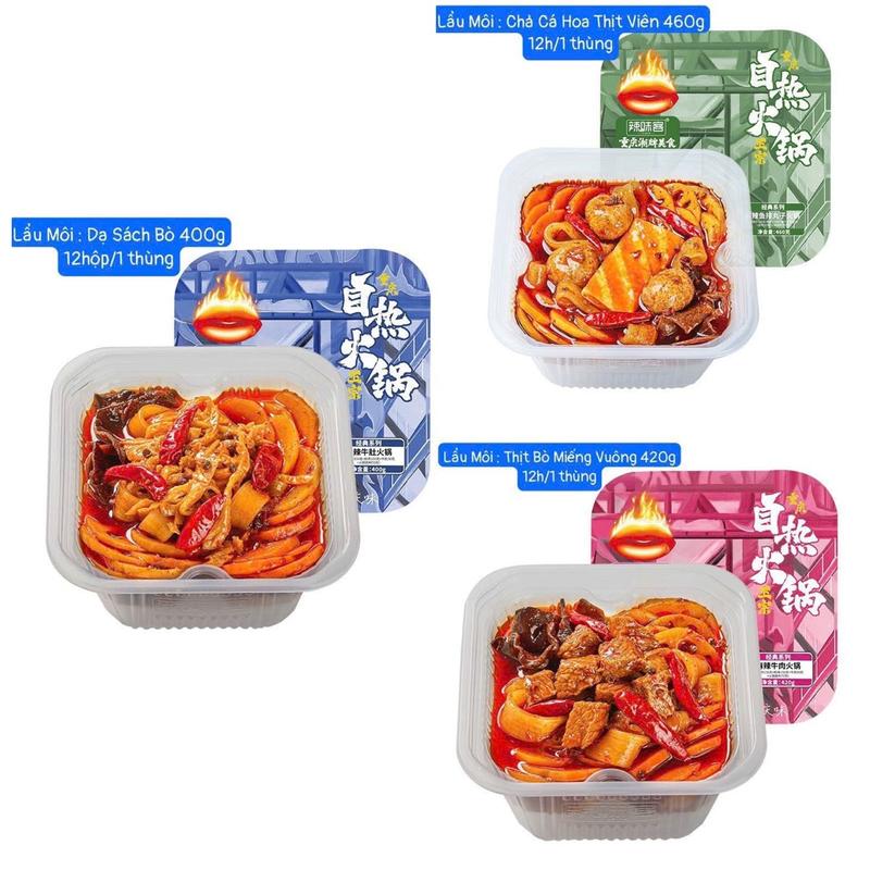 ( Tặng 1xúc xích ) 1 Lẩu tự sôi Trung bò miếng/dạ bò /cá viên/xúc xích 7
