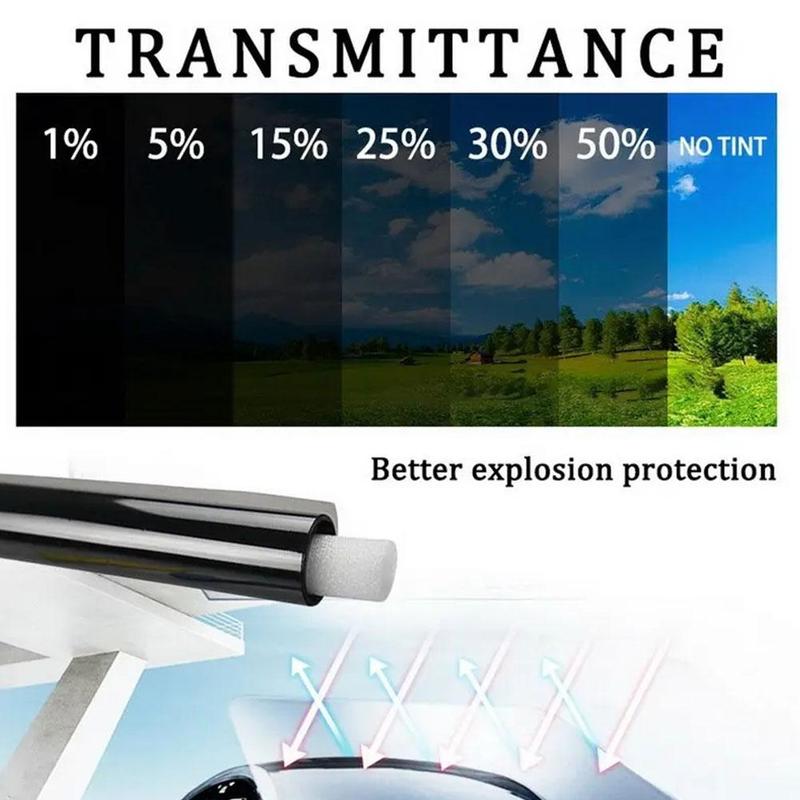 Product Introduction of Sun Shade Film For Car 1/5/15/25/35/50 Percent Window Tint Film Glass Sticker Sun Shade Film K2L7 51