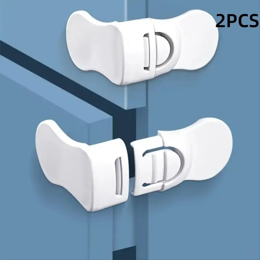 2pcs Door Lock Latches, Multi-functional Drawer Door Locks, Home Anti-pinch Door Locks