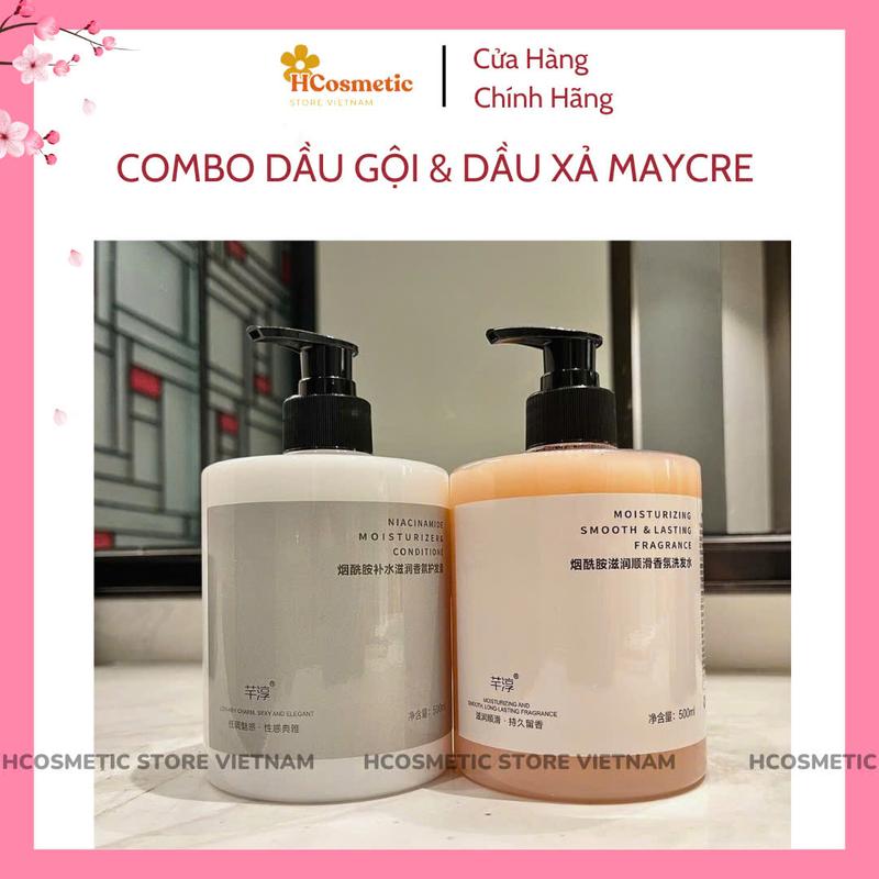 Combo 2 Hộp Dầu Gội Đầu và Dầu Xả Hương Hoa Anh Đào Niacinamide hương thơm tơi mát dịu nhẹ cho bạn một mái tóc chắc khỏe Chăm Sóc Tóc Dưỡng Tóc