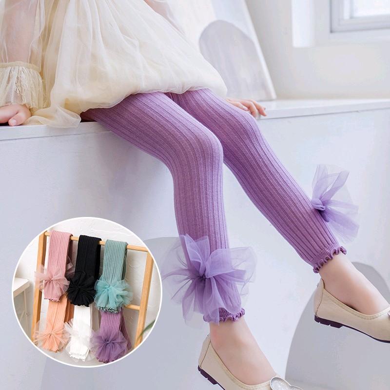 BABY K2 - legging bunga lace 3d buka kaki 6 warna bahan cotton premium  Kode 00270 9