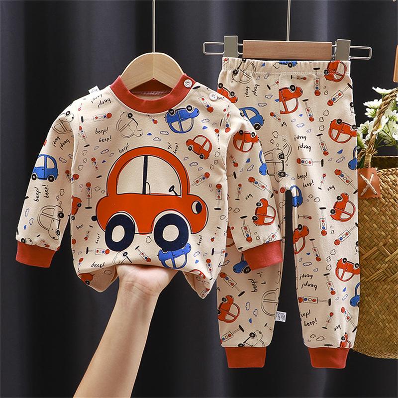 Product Introduction of TinySaya Cartoon Dinosaur 1-8Yrs Kids Clothes Pajama Terno For Baby Boys Girls Cotton Fashion Print Long Sleeves Sleepwear Set 2 Piece Set 20