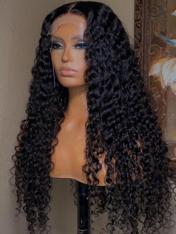 26 Inch Black Long Curly Wigs for Women, Summer Glueless Wigs without Bangs for Cosplay, Anime or Costume Party, Striking Natural Fluffy Hair Wigs for Hairstyle Decor 5