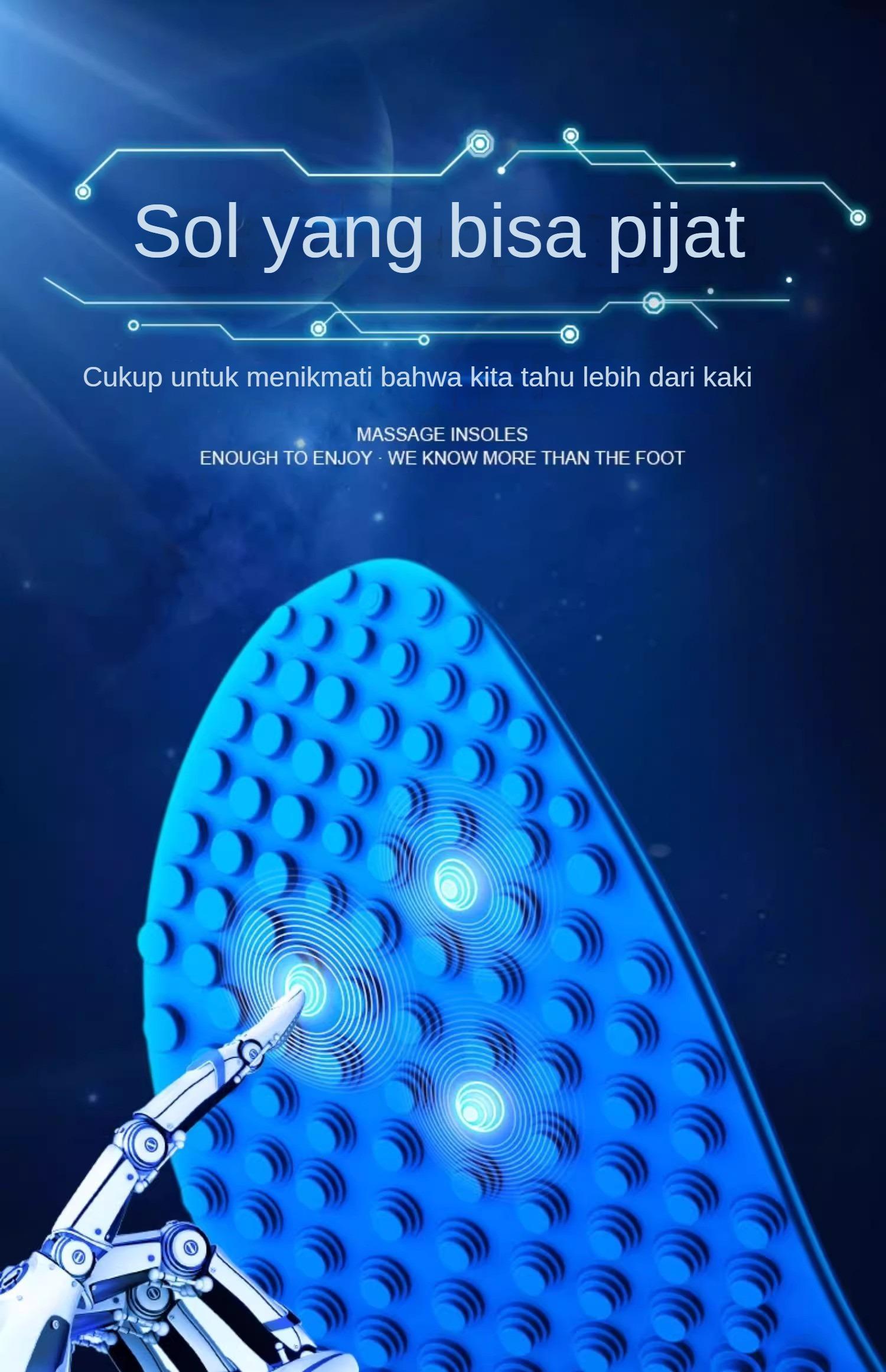 [COD]Sol Kaki Pijat Titik Akupresur 5D untuk Pria dan Wanita - Lembut, Elastis, Redam Guncangan, Bernapas, Serbaguna, Nyaman, Pijat Tapak Kaki, Sol Pijat dengan Titik-Titik