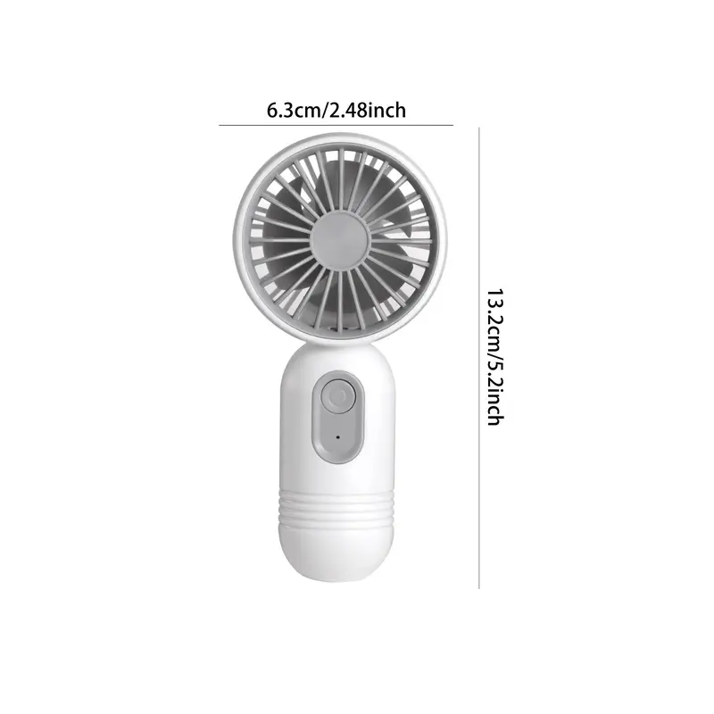 Portable Mini Fan, USB Rechargeable Handheld Fan with 3-speed Settings, Multifunction Lightweight Fan for Makeup, Travel, Beach, Indoor and Outdoor Use, Multipurpose Fan, Adjustable Fan, Silent Fan 1