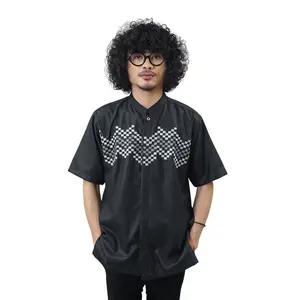 ALKINAN - Baju kemeja koko kemko busana muslim cowok pria dewasa motif bordir khas tasikmalaya BERGARANSI Abu Katun