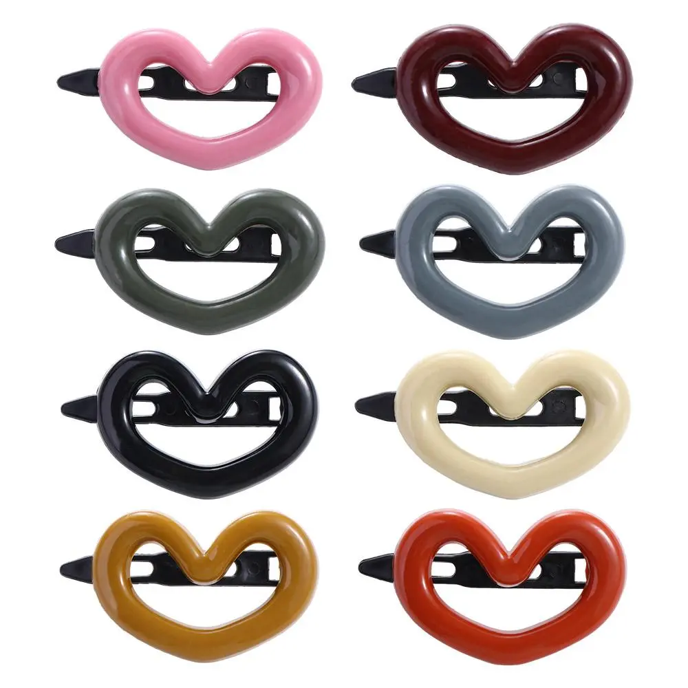 Headwear Lovely Bangs Clip For Girl Side Clip Duckbill Clip For Women Korean Style Hairpin Love Heart Hair Clip Y2K Hair Barrettes Hair Accessories