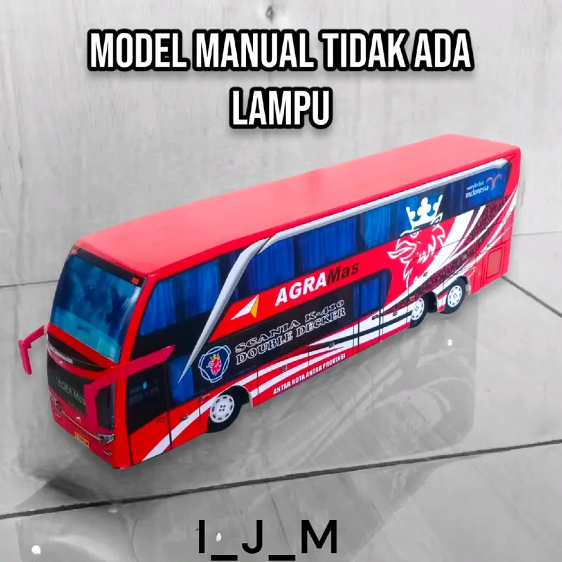 Miniatur Bus Agra Mas SDD Scania RC Control Remot Remote Toys Suara Telolet Basuri Hadiah Led Lampu Miniatur bus telolet basuri 4