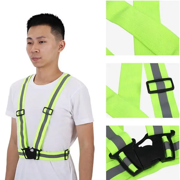Dây áo phản quang THUN _ Áo dây phản quang phù hợp khi lái xe, đi phượt ban đêm, làm việc tại cảng sân bay- An toàn lao động 3