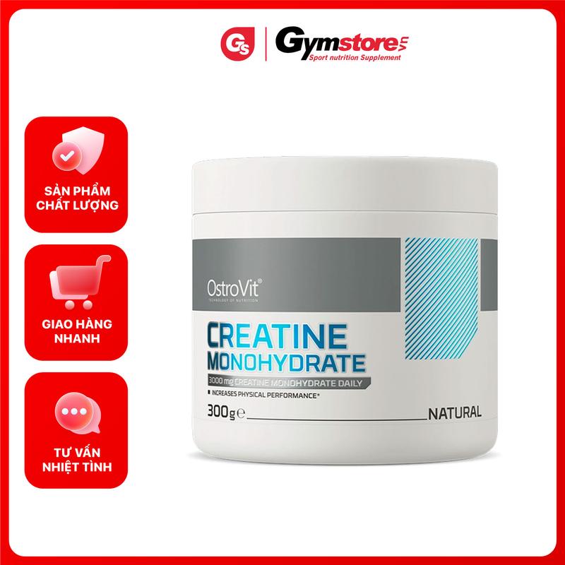 Bột OstroVit Creatine Monohydrate, 300g (60 Servings) | Made in Poland