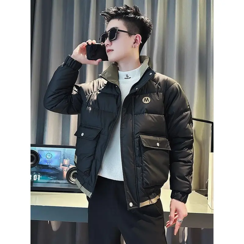 Áo Khoác Cotton, Quần Áo Bảo Hộ Lao Động Pu Shuai, Áo Khoác Mùa Đông Nam, Phong Cách Thường Ngày Ngắn, Áo Khoác Độn Bông, Hàng Mới Về 2023, Áo Khoác Độn Bông Mùa Đông Nam, Chất Lượng Cao, 2025 4