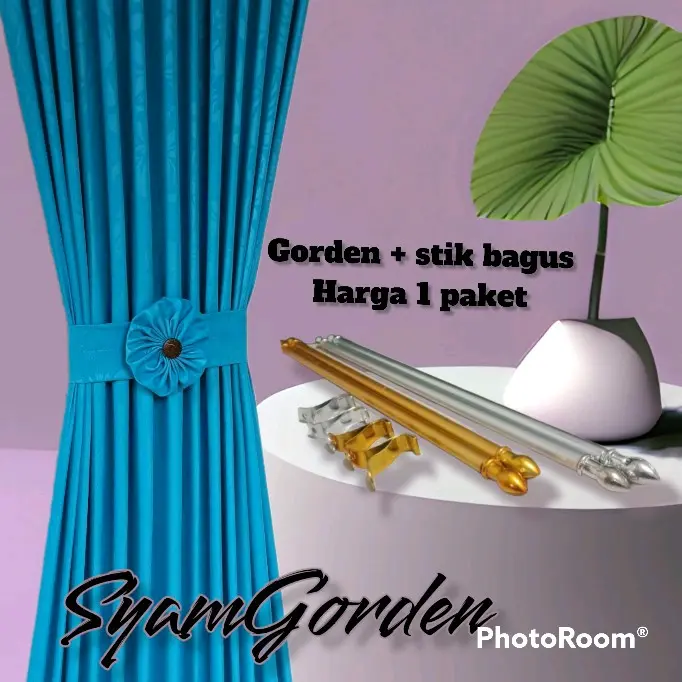 gorden/Curtain kupu kupu jendela minimalis full set( sudah termasuk besi / stik Aluminium ) harga dikon Kain Silver Katun