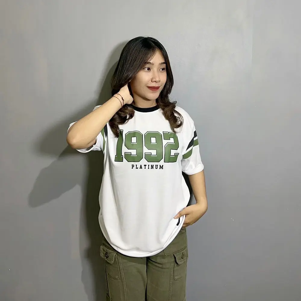 Platinum World T-Shirt T-shirt T-shirts list stripe 22 unisex male female couple catton 24s