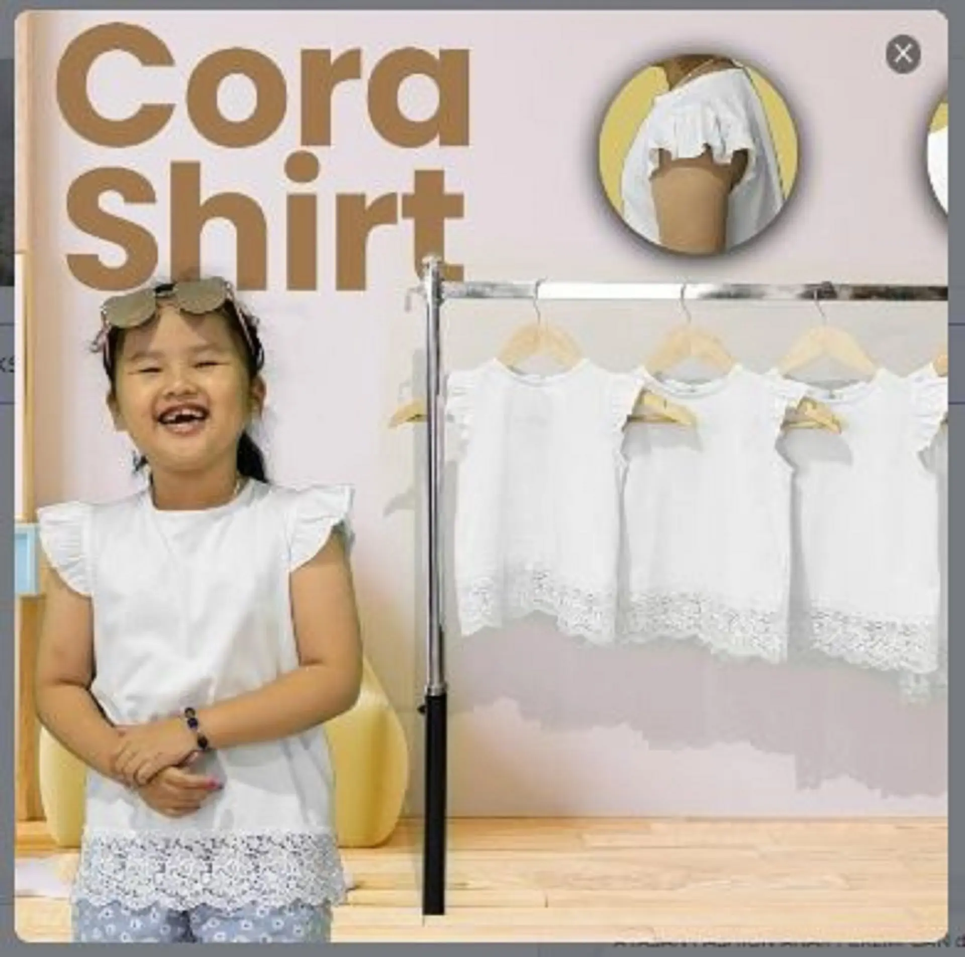 CORA SHIRT PUTIH - ATASAN FASHION ANAK PEREMPUAN / BAJU ANAK PEREMPUAN (JAVA.OUTFIT) Santai Kaos